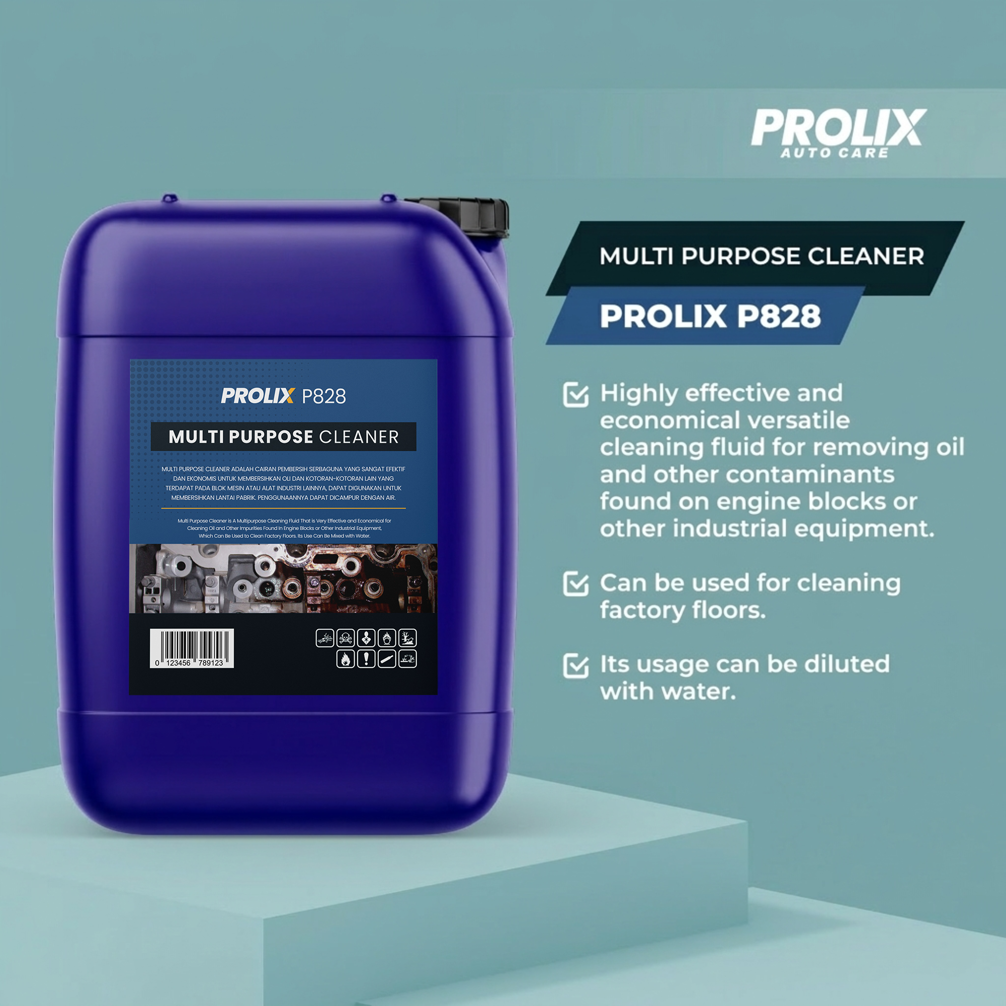 Multi Purpose Cleaner P828 – Industrial Oil, Grease & Dirt Cleaner - Gambar 2