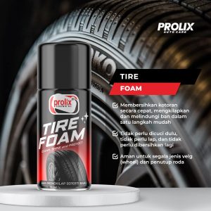 Pengkilap Ban Mobil Terbaik Prolix Tire Foam 300 ml